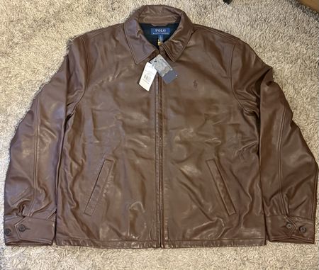 Veste en cuir Polo Ralph Lauren L, Neuve avec étiquettes