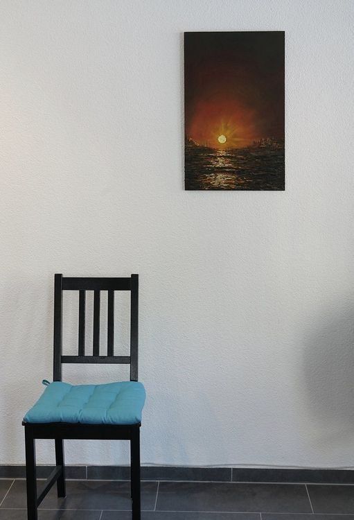 Dipinti: Ölgemälde "Orange Sunset" 39 x 61 cm – Nuovo (secondo la descrizione) da Basel venduto da HND_ideen 1