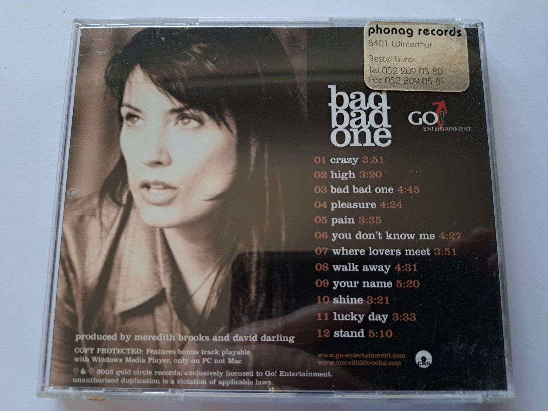 CD: CD Meredith Brooks – Bad Bad One – Usato da Pully venduto da bro_n52j 1