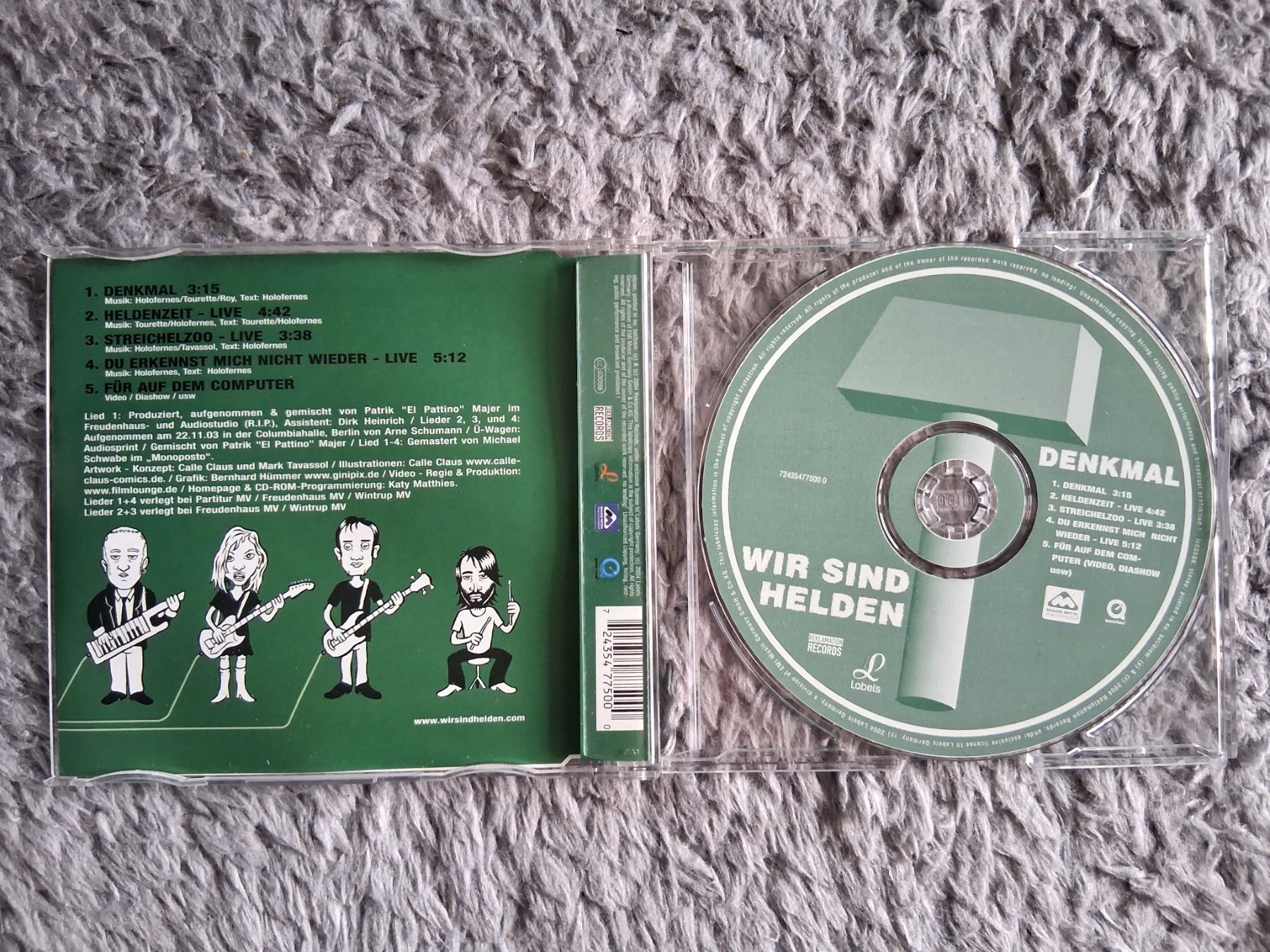 CDs: WIR SIND HELDEN     DENKMAL      CD SINGLE – Gebraucht aus Wetzikon ZH von Ramones01 2