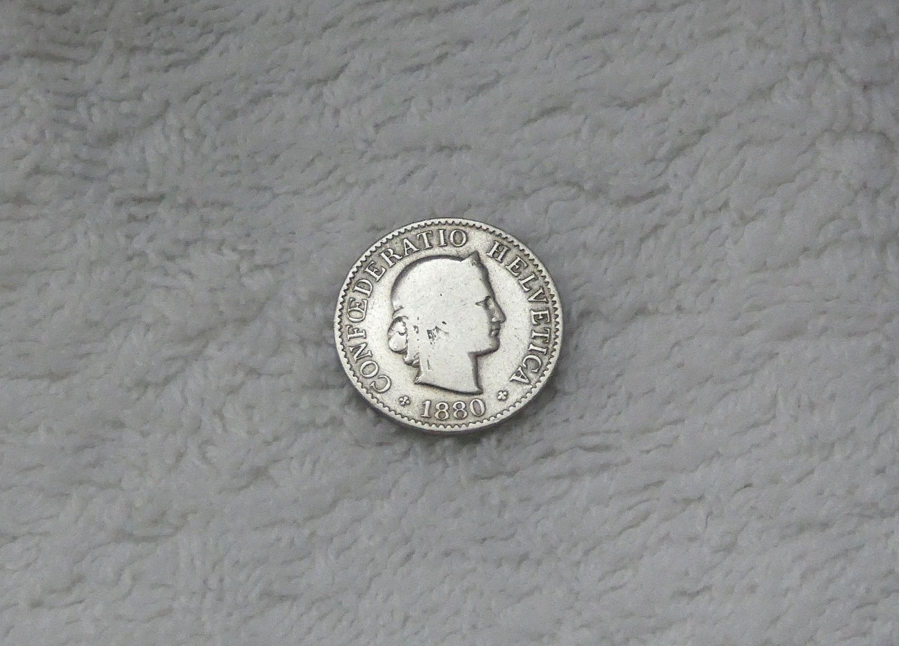 Tutti le monete: 5 centimes/rappen 1880 – Usato da Nyon venduto da Ilmi09
