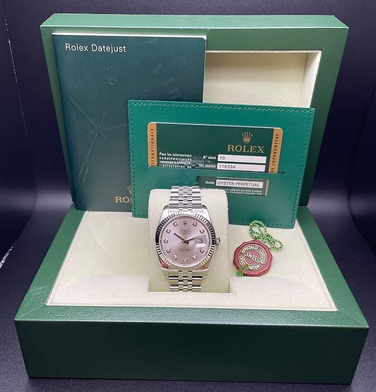 Rolex Uhren: Rolex Datejust 36 Ref. 116234 Jubilee Silver Diamond – Gebraucht aus Lugano von luganotopwatches 8