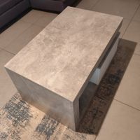 Moderner Couchtisch in Betonoptik mit Schublade - Grau/Weiss