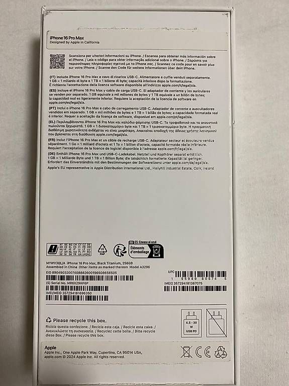 Apple Portables: IPhone 16 pro Max. 256 G – D'occasion à Martigny par fmo_vf5m