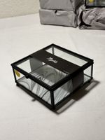 Schmuckschatulle, Glasbox - schwarz (5x)