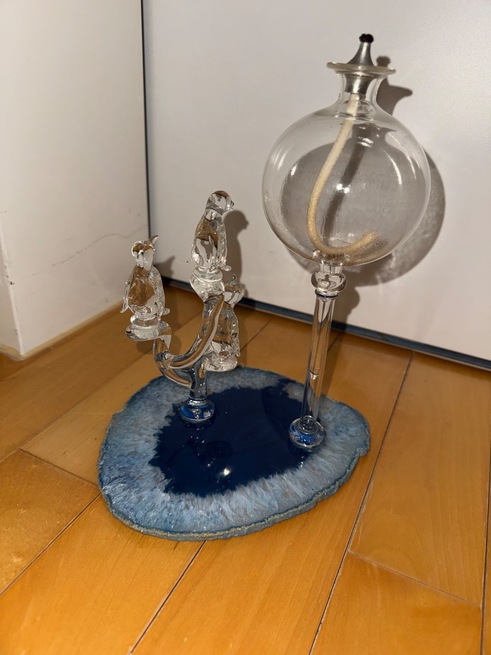 Lampade: Öllampe mit Vogelmotiv – Usato da Urdorf venduto da roses202 1