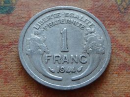 FRANCE  1 Franc  1944  old