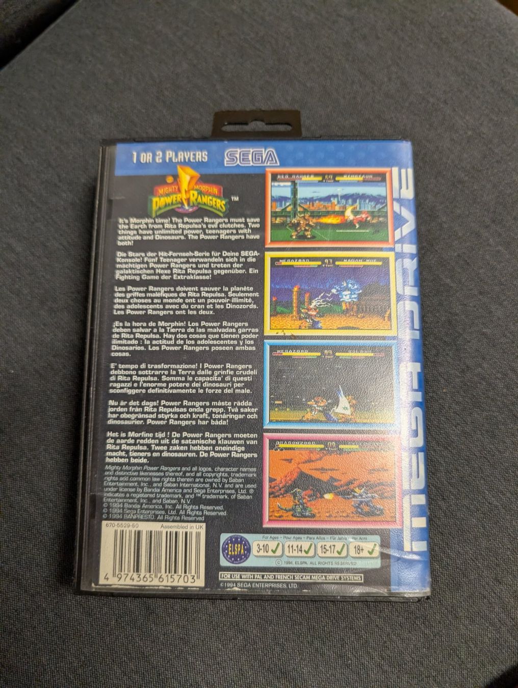 Spiele: Mighty Morphin power rangers Sega Mega Drive – Gebraucht aus Giubiasco von Ticinerd 1
