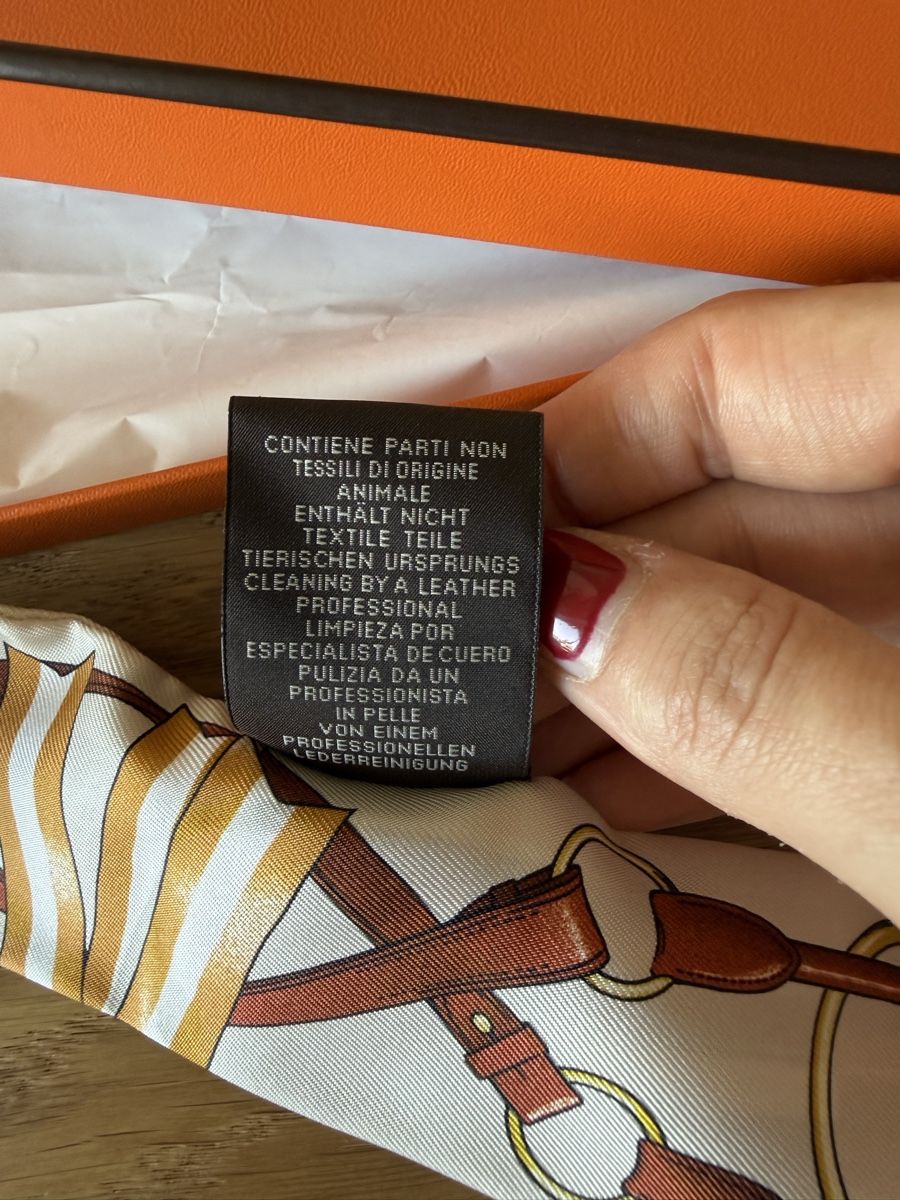 Hermès Foulards, Tücher & Schals: Hermès Twilly Fransen 100% Seide & Leder orange  – Neu und originalverpackt aus Zürich von janni_jj12 6