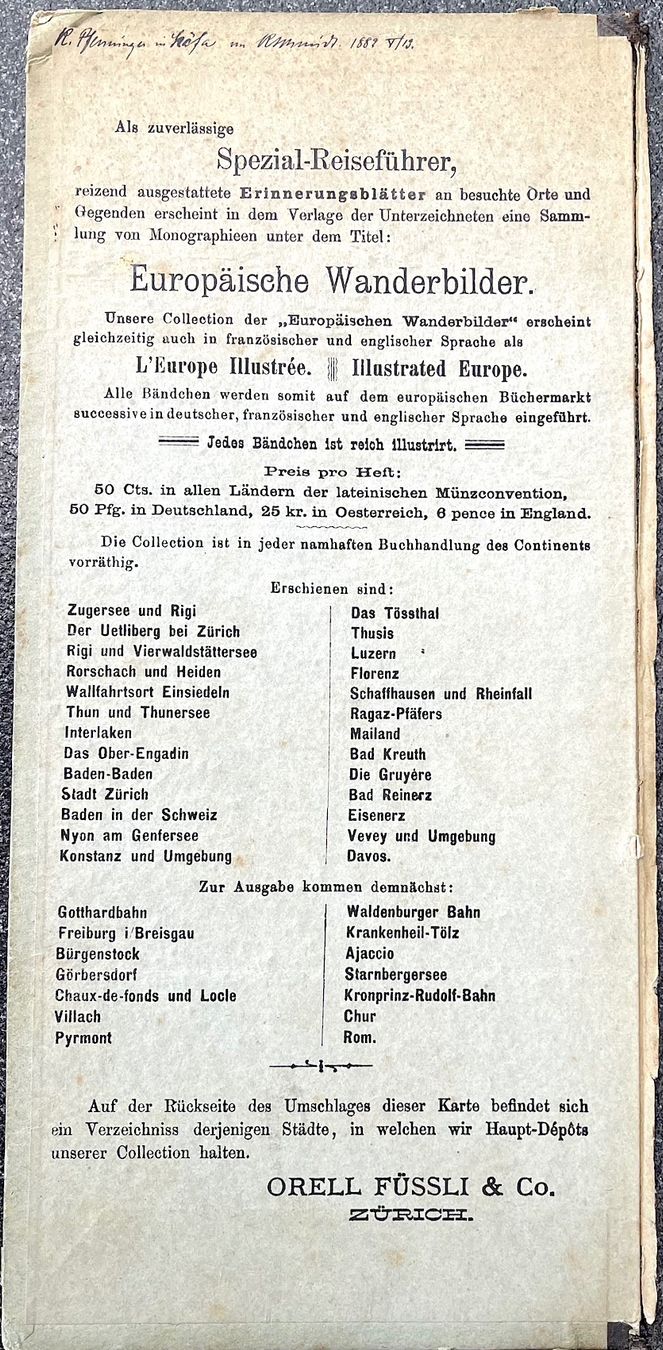 Cartes géographiques & atlas: Karte der Gotthard-Bahn 1880 – D'occasion à Burgdorf par Bsb7 3