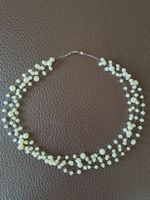 Collier de perles blanches d'eau douce, fermoir argent