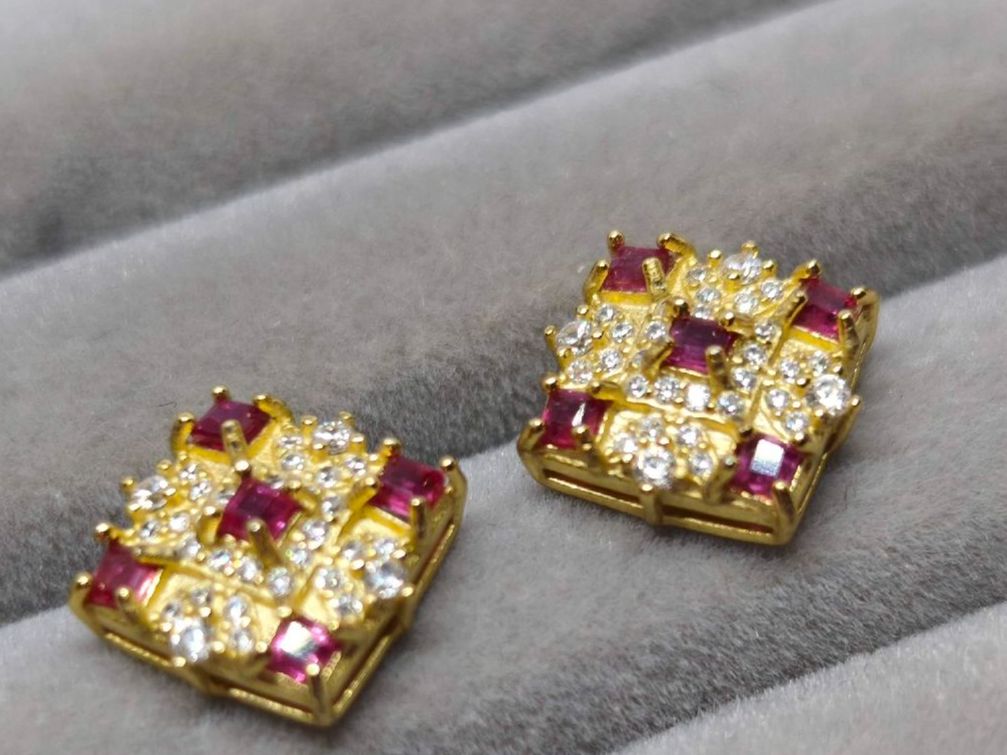 Ohrringe & -stecker: Rubinohrstecker Gold  Echtschmuck 925 Silber – Neu (gemäss Beschreibung) aus St. Gallen von GIULESGG 4