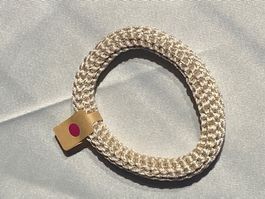 STOFF ARMBAND-BEIGE,HANDGEMACHT