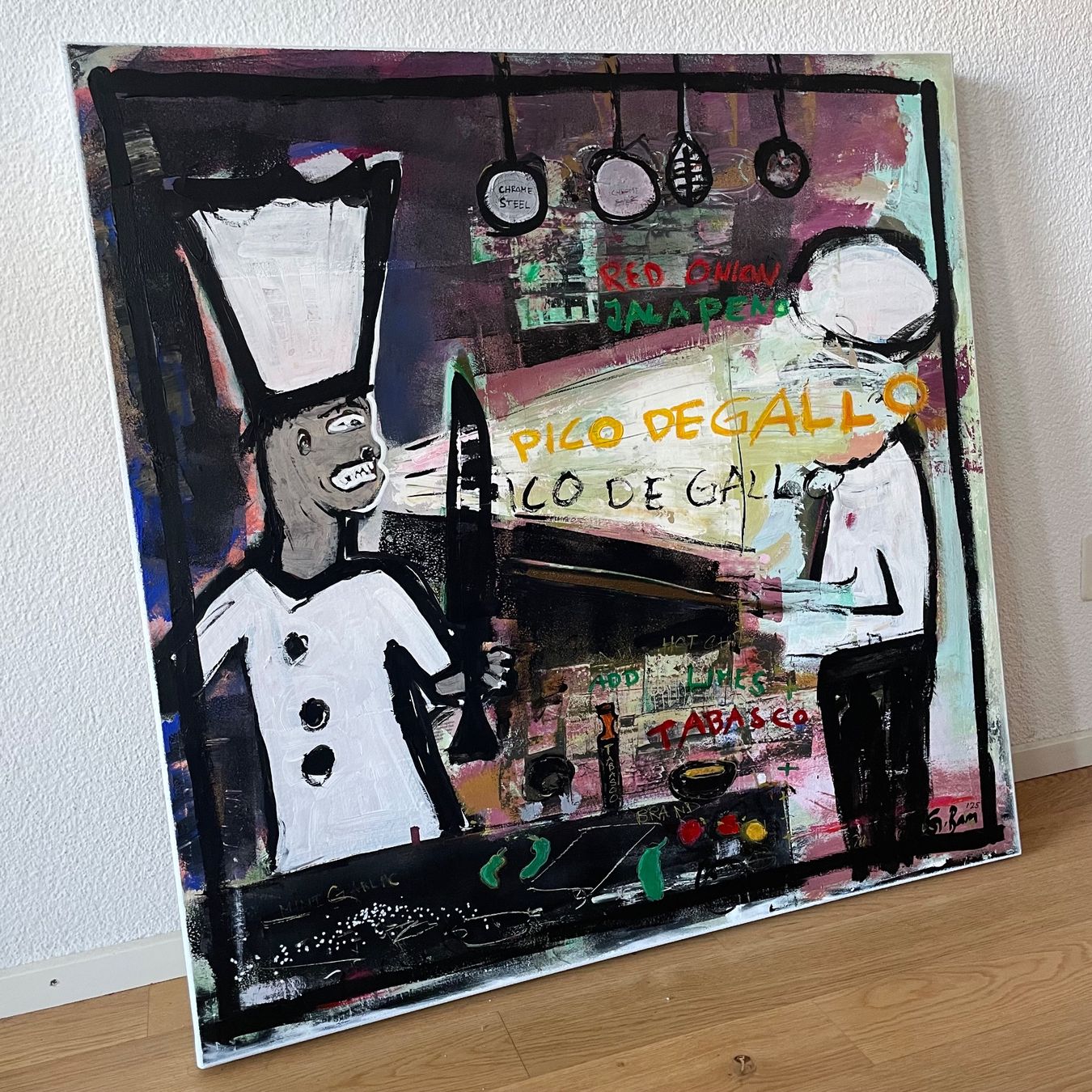 Dipinti: Neo Expressionism Kunst Modern Urban Chef Küche Kitchen Bild – Nuovo (secondo la descrizione) da St. Niklausen LU venduto da Stefan_Bammert_Art 3