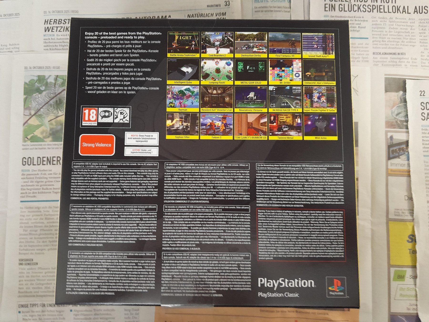 Sony Console: Sony PlayStation Classic mit 20 Spielen – Nuovo e nell'imballaggio originale da Rüti ZH venduto da Alemanni 5