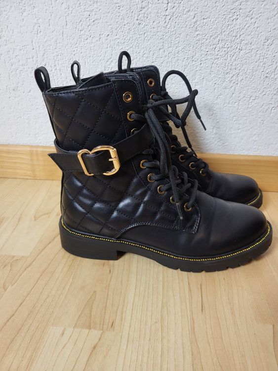 Boots Wildlederstiefel 38 Buffalo Stiefel Damen Dosenbach Schwarze