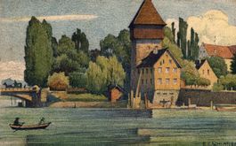 Rheinthorturm Konstanz (Orig. Lith. v. E.E. Schlatter)