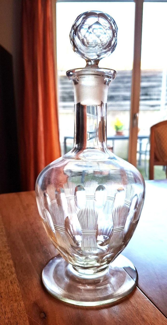 Caraffe: Kristall - Karaffe (1 Liter) für Wasser oder Wein. – Usato da Uster venduto da Posaunus