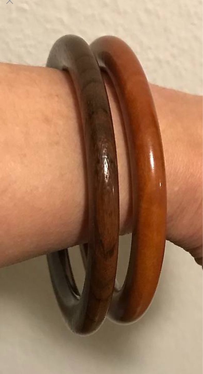 Armbänder & -reifen: 2 Holz Armreifen, Vintage, – Neu (gemäss Beschreibung) aus Aesch BL von Micimacko-4