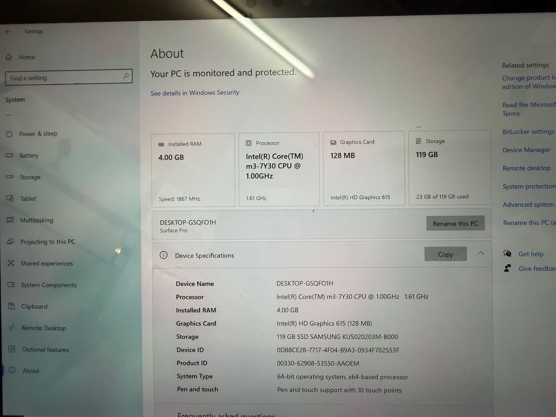 Microsoft Tablettes PC: Microsoft Tablett Surface Pro 5 – D'occasion à Schaffhausen par mba_d9m2 2