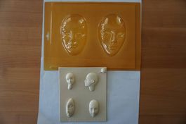 2 Gipsformen für Masken