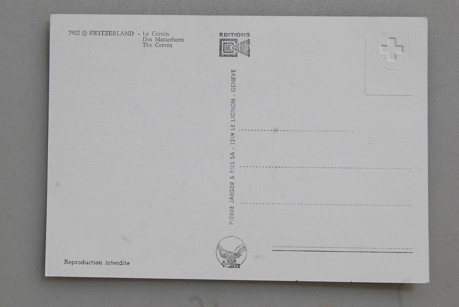 Cartoline postali: AK Switzerland - Le cervin – Usato da Rüfenacht BE venduto da Toro06 1