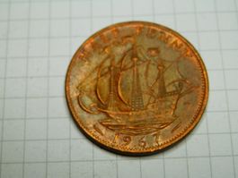 Großbritannien ½ Penny, 1967