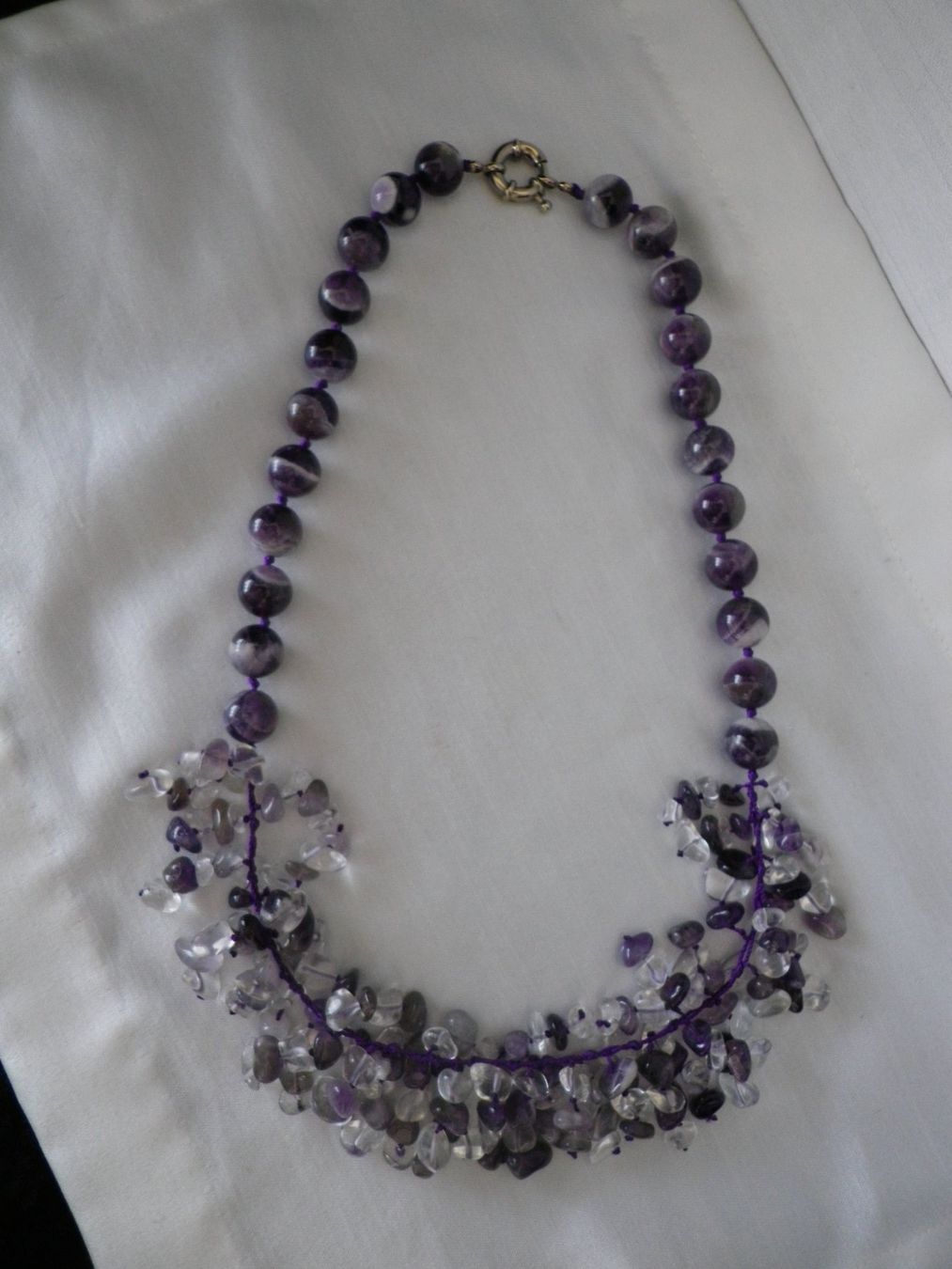 Minerali & Pietre curative: Tolle Steinkette aus Amethyst – Usato da Reinach BL venduto da Annodomini 1