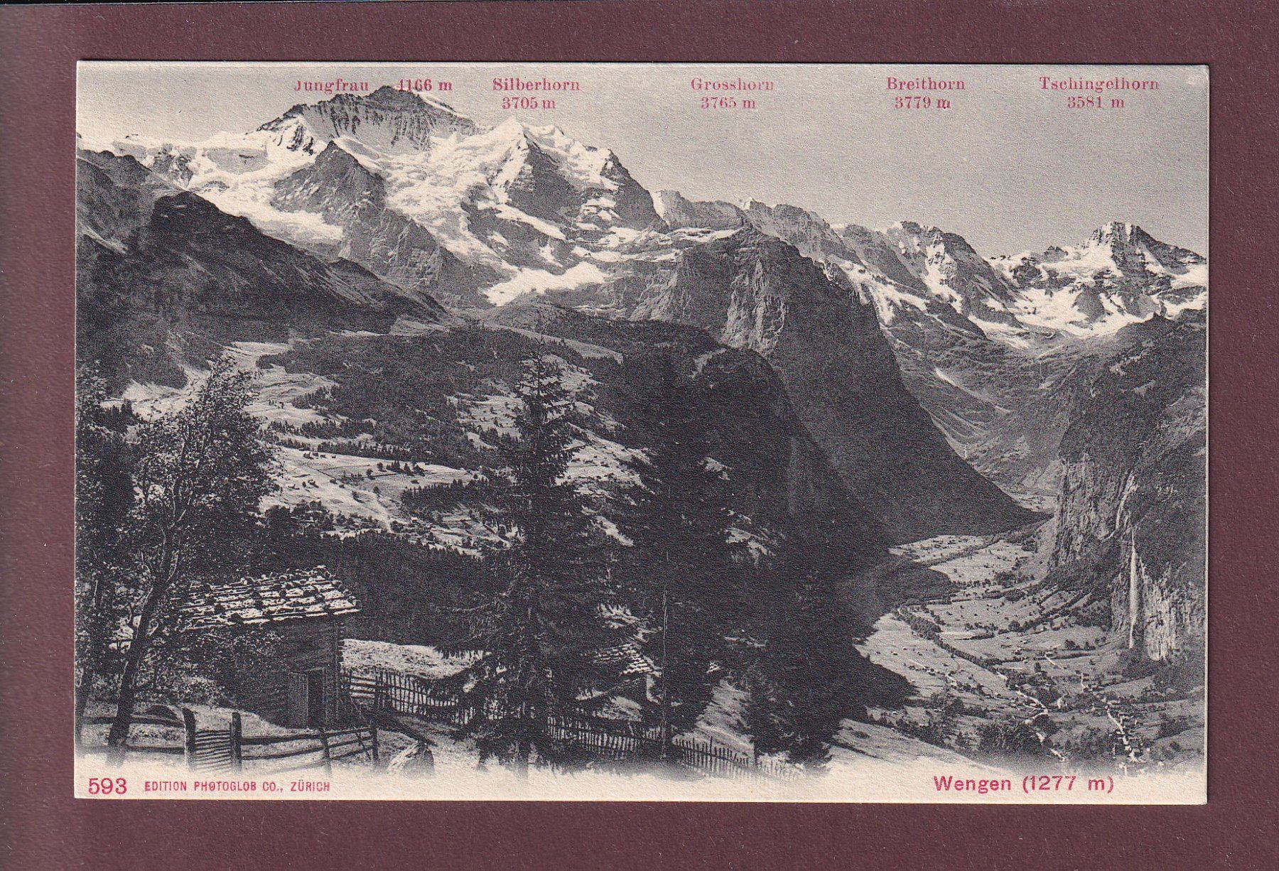 Ansichtskarten: WENGEN – Gebraucht aus Pully von nicecards