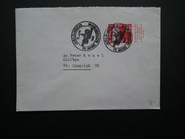 75 Jahre Gotthardbahn 1959  Sonderstempel auf Brief
