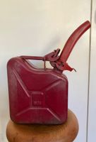 Vintage 5 L Benzinkanister in rot aus Metall