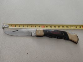 Taschenmesser Inox mit Holzgriff gebrauchter Zustand