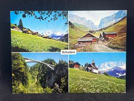 Schuders, 1274 m ü.M. (GR) mit Drusenfluh, Grüscher Alp....