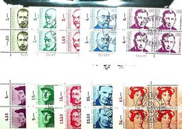 Porträtmarken I+II, 4er Blockserie
