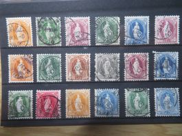 Stehende Helvetia diverse nicht bestimmte Marken