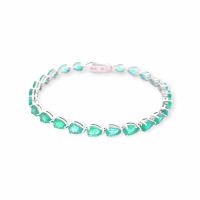 Smaragd-Armband 14k Weissgold 10,34ct