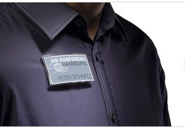 25 Stk. neue Namensschild KONVEX 40x75 mm mit Magnet