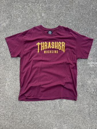 Thrasher Magazine Logo T-Shirt Burgundy XL