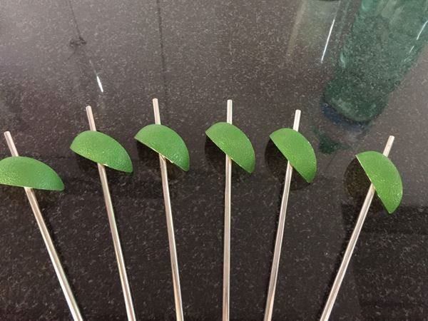 Services de table: 6 Caipirinha Rörli Deko mit Limette NEU – Neuf (Voir description) à Fällanden par LetiRobi 2