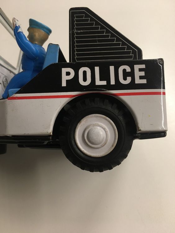 POLICE-JEEP aus Blech 60er.    von CHIKO Japan 7