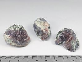 Iolith mit Sonnenstein Rohsteine 3Stk. 32 bis 38mm, 42 Gramm