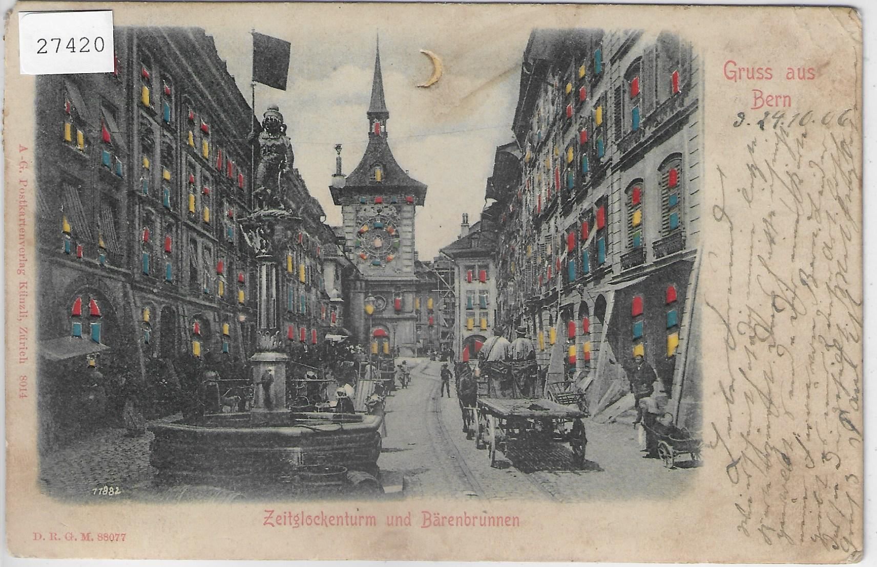 Cartoline postali: Gruss aus Bern - Zeitglockenturm und – Usato da Ettingen venduto da Kartenplanet