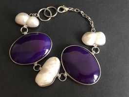 Perlen und Achat Armband