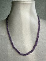 Amethyst Kette mit Silber Verschluss 925