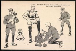 Schweizer Militärs putzen Kaiser Wilhel