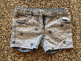 Kurze Jeans Hose, Shorts Sterne Gr. 128