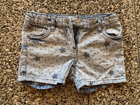 Kurze Jeans Hose, Shorts Sterne Gr. 128
