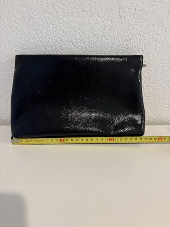 Clutch Tasche Lackleder Schwarz  