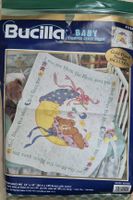 Bucilla Babydeckeli Mond & Bär zum selber sticken, NEU! (55)
