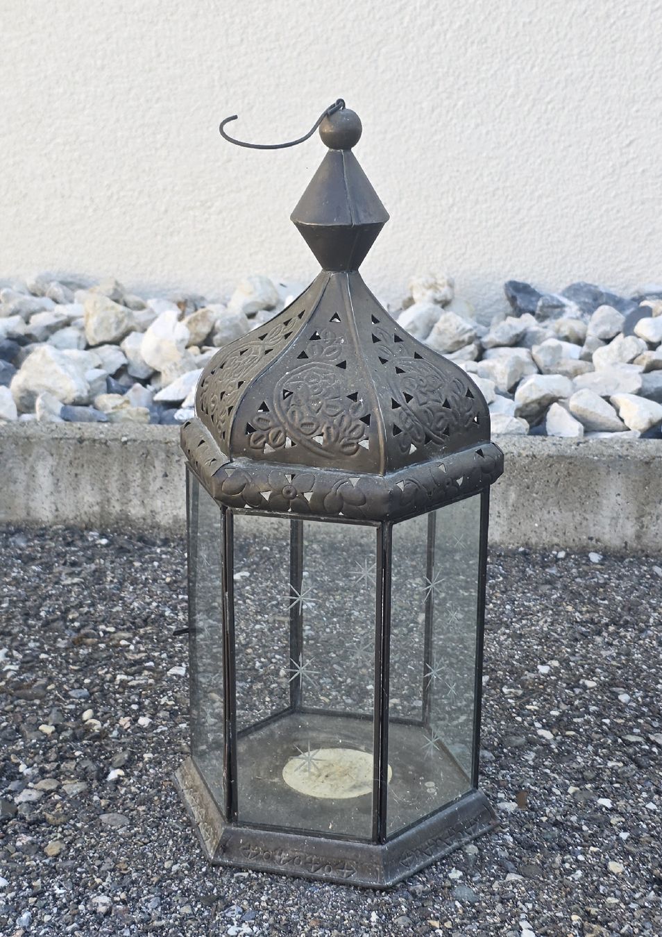 Lanterne: Laterne Metall Glas orientalisch 6-eckig  gebraucht – Usato da Rheinsulz venduto da Gilea 1